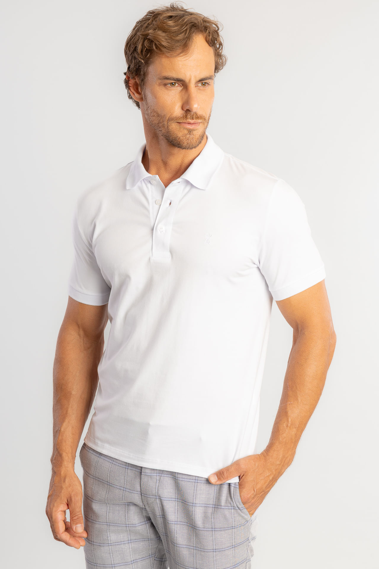 Camisa Polo Pima W26 - Branco