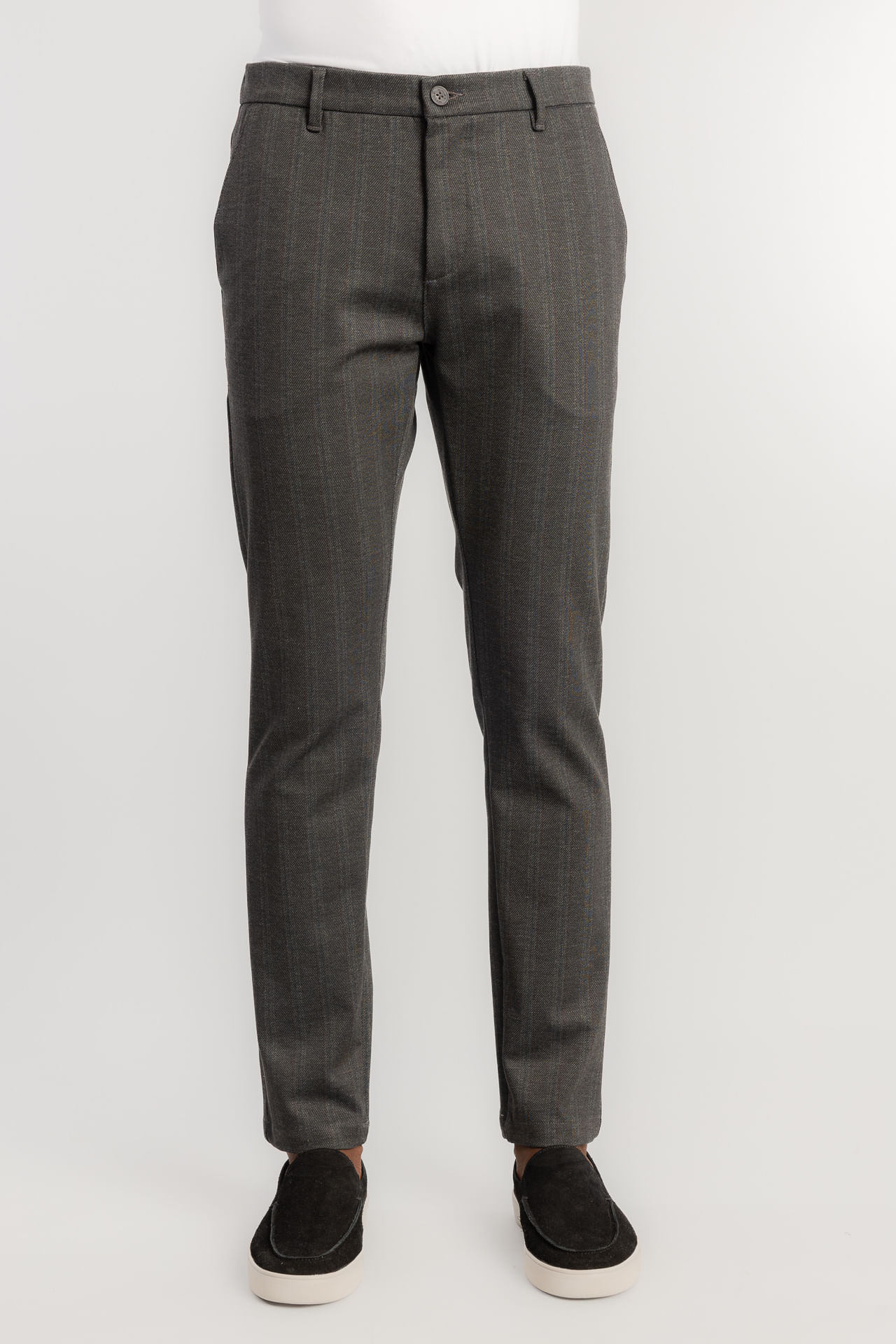 Calça Alfaiataria Malha W26 - Mescla Escuro