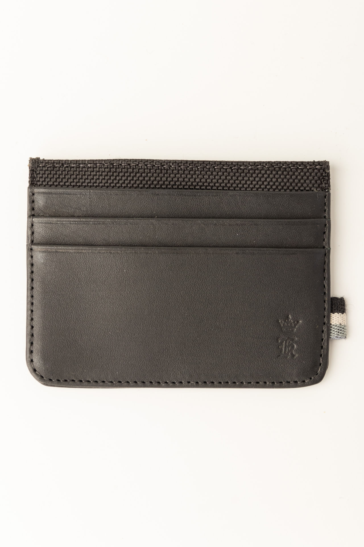 Porta Cartão De Nylon Com Gorgurão - Preto