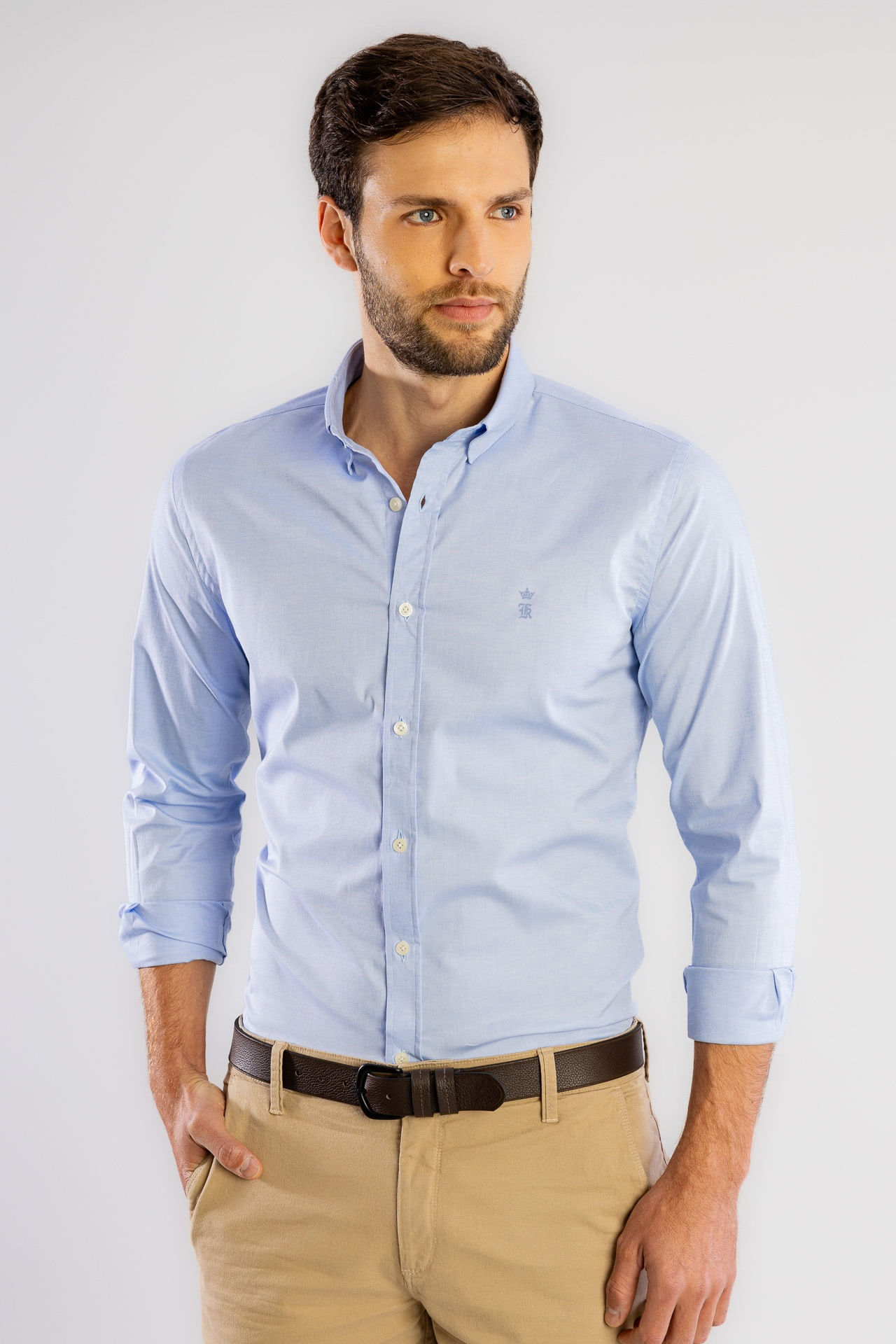 Camisa Oxford Milano - Azul Claro
