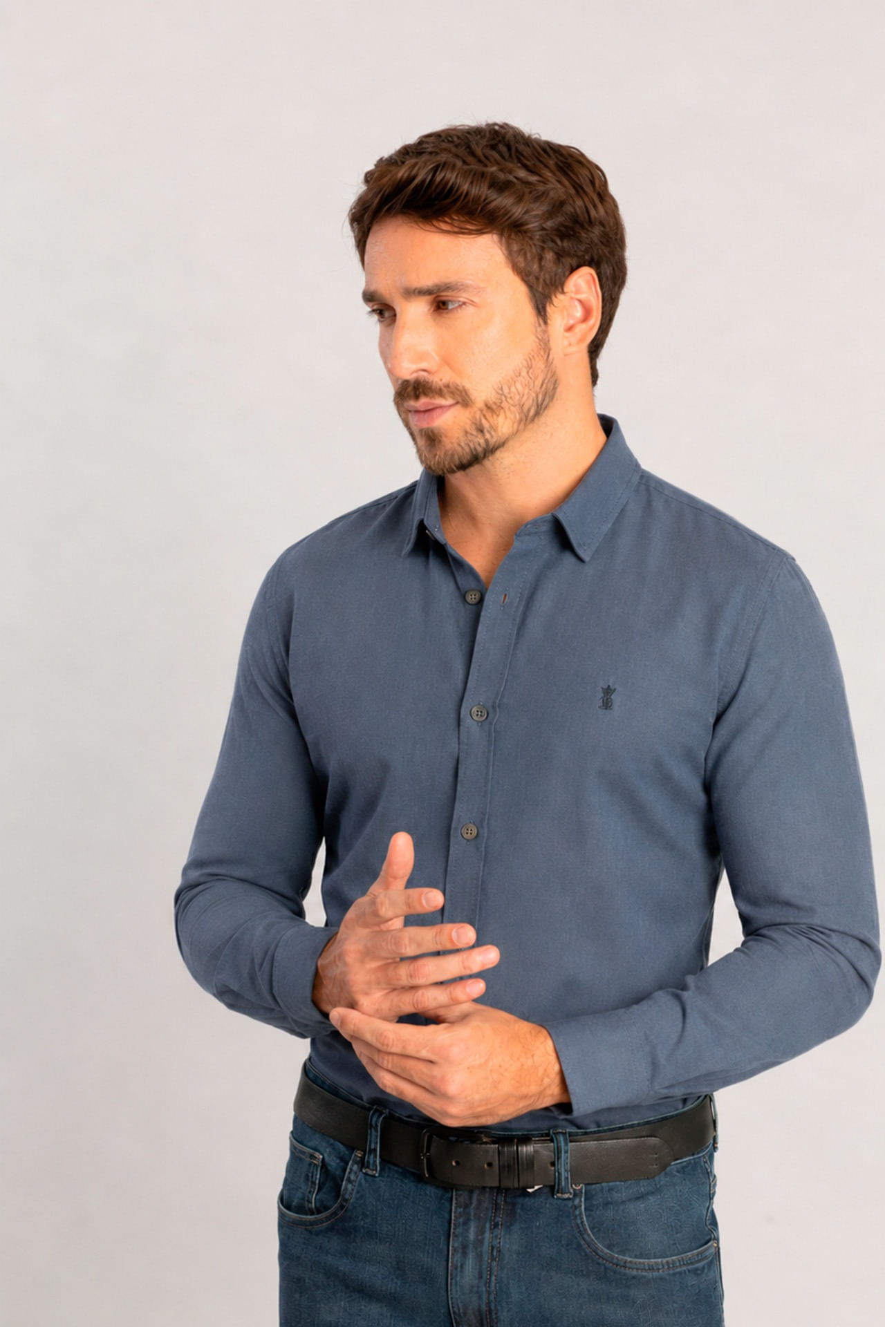 Camisa Oxford Milano - Marinho
