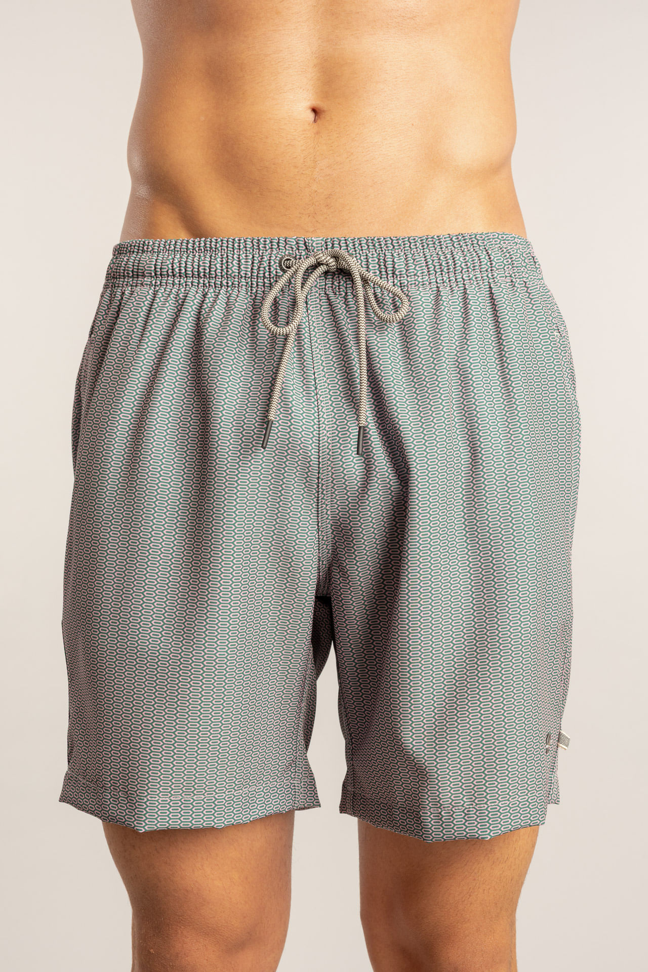 Shorts Praia Gravataria Stone S27 - Verde