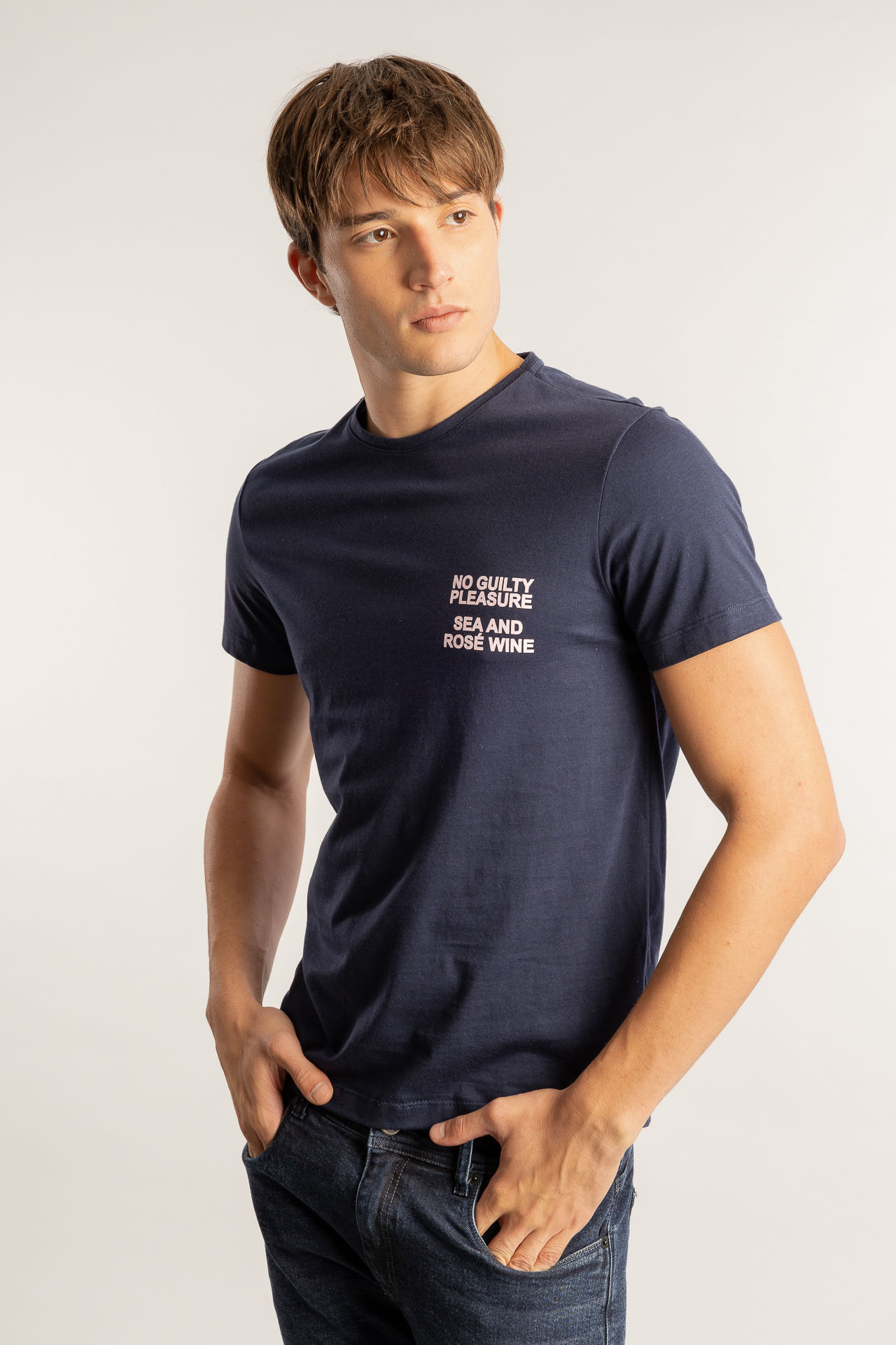 Camiseta Sea And Wine S27 - Marinho