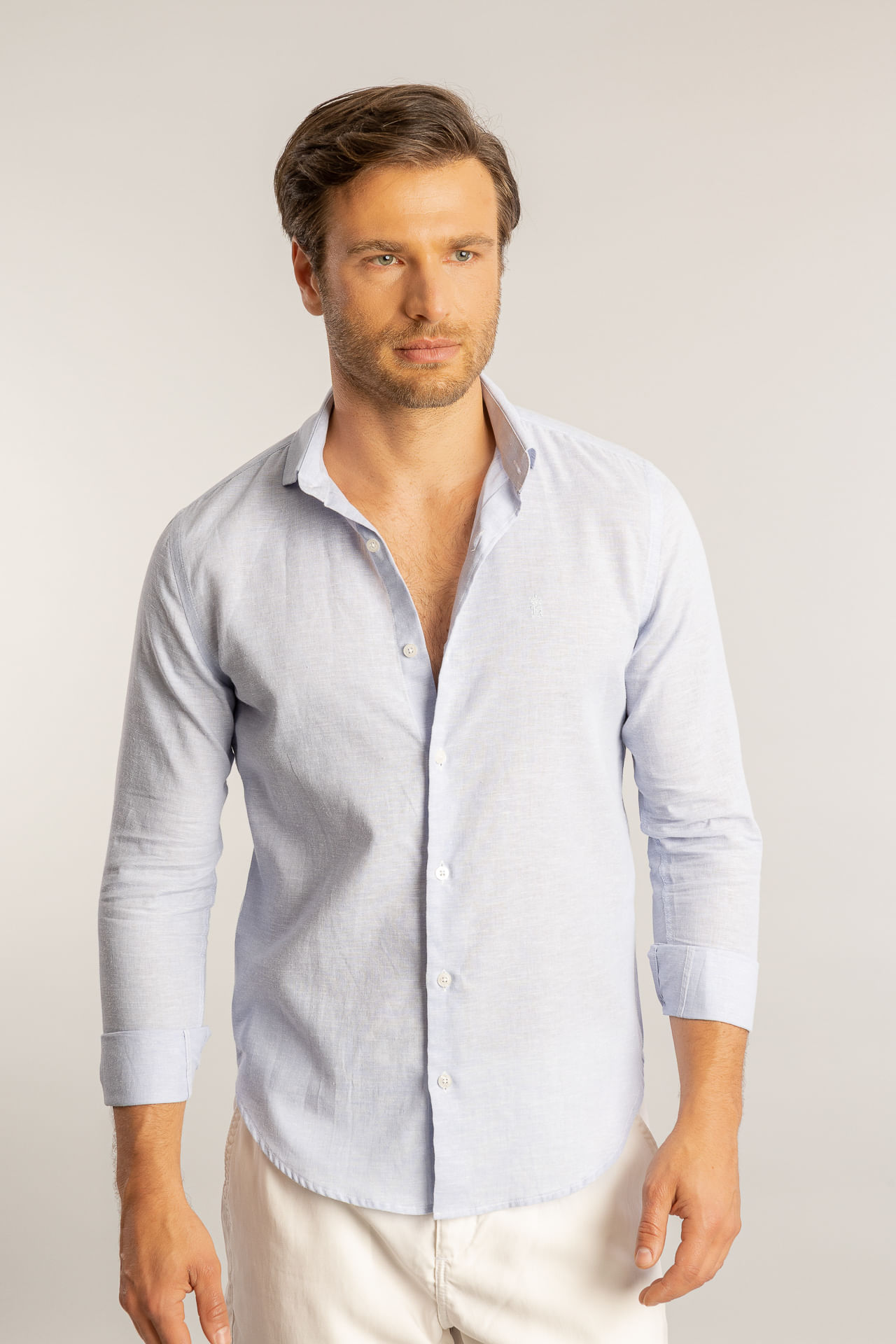 Camisa Linho S27 - Azul Claro