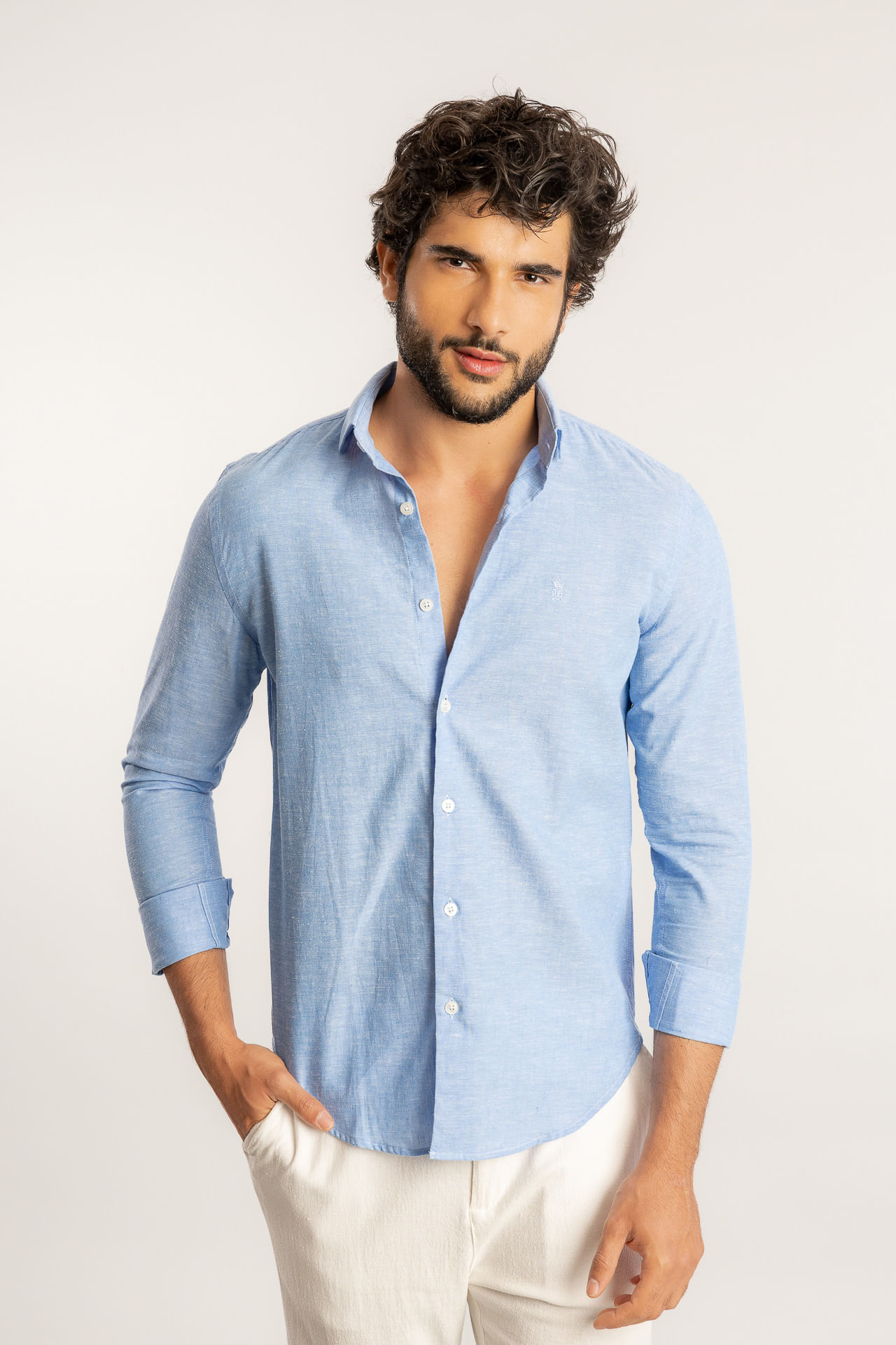 Camisa Linho S27 - Azul