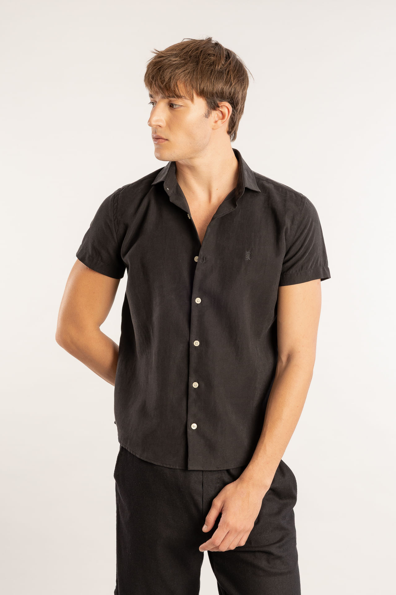 Camisa Lyocell Stoned S27 - Preto