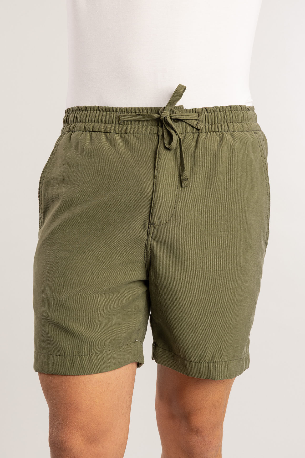 Bermuda Lyocel Stoned S27 - Verde Musgo